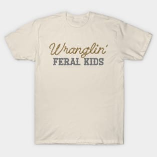 Wrangling Feral Kids Shirt, Feral Kids Shirt, Raccoon Shirt, Funny Meme T-Shirt